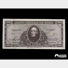 Chile, Banco Central. 1.000 Pesos 1947-1959.