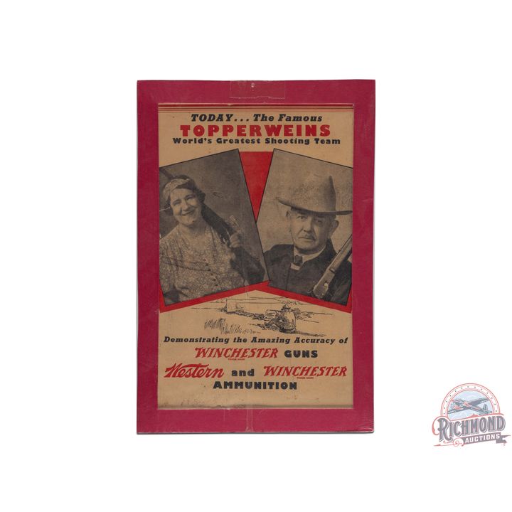 Winchester Guns and Ammunition Topperweins Shooting Team Advertising Poster
