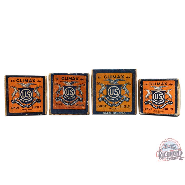 Vintage United States Cartridge Company Climax Shotshell Boxes