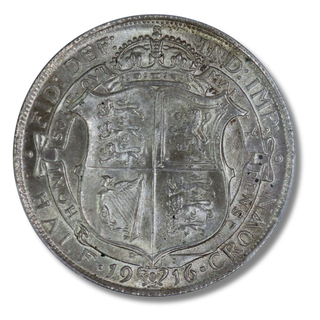 Great Britain George V 1916 Half Crown, PCGS MS63