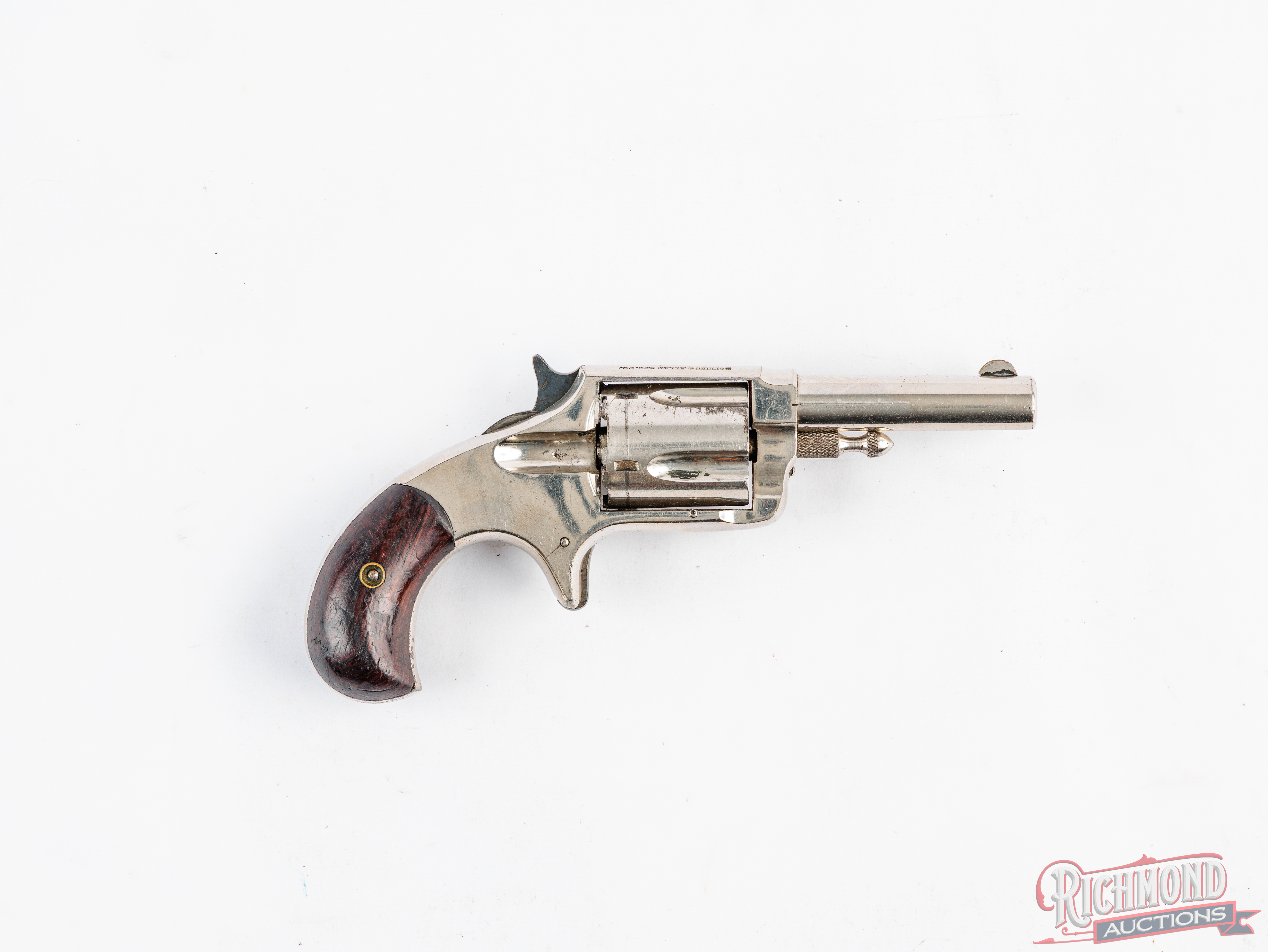 Antique Hopkins & Allen XL .30 Long Rimfire Nickel Revolver | Richmond ...