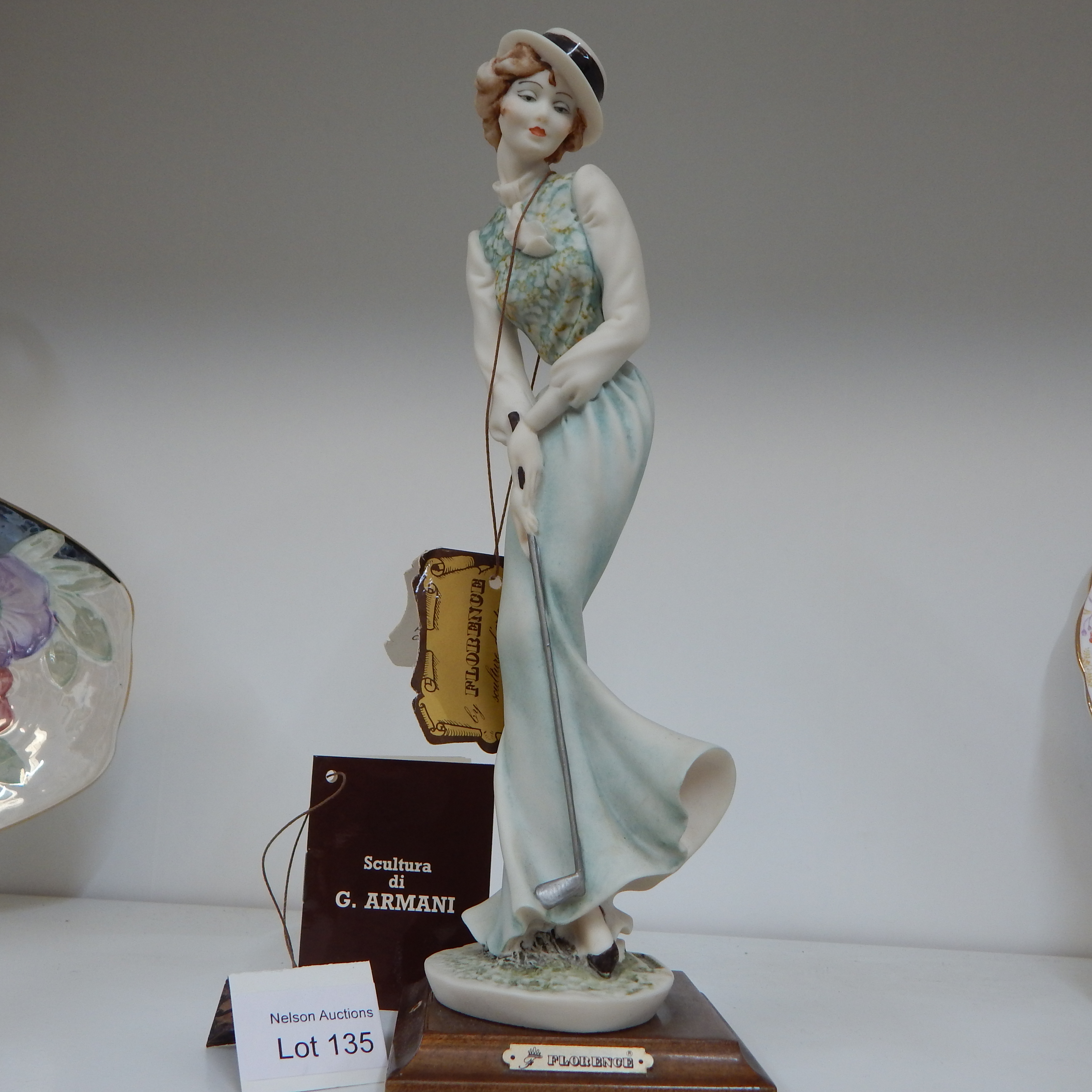 Georgio Armani Edwardian Lady Golfer Figure - boxed — sold at auction in New Zealand for $45