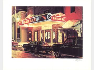 Davis Cone - Bad Axe Theater, Michigan - 1995 Serigraph - SIGNED 17" x 22"