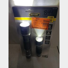 Defiant - Alkaline Battery LED Slide-to-Focusing Powered Aluminum Flashlight - 2 Pack