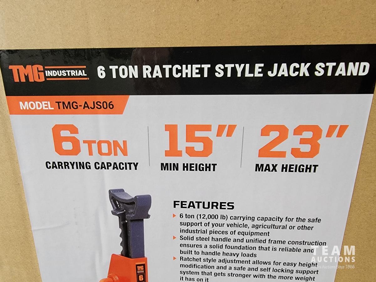 TMG Industrial TMG-AJS06 6 Ton Jack Stands (Unused) [23FA03003-015]