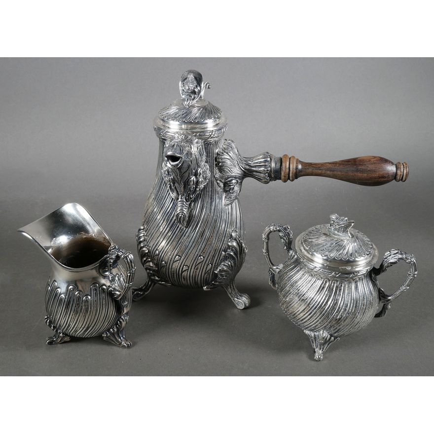 Old Sterling Silver Sanborns Tea Set, Mexico