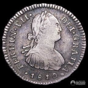 Chile, Santiago. 1 Real. 1810 (Fernando VII). FJ. Doble 8.