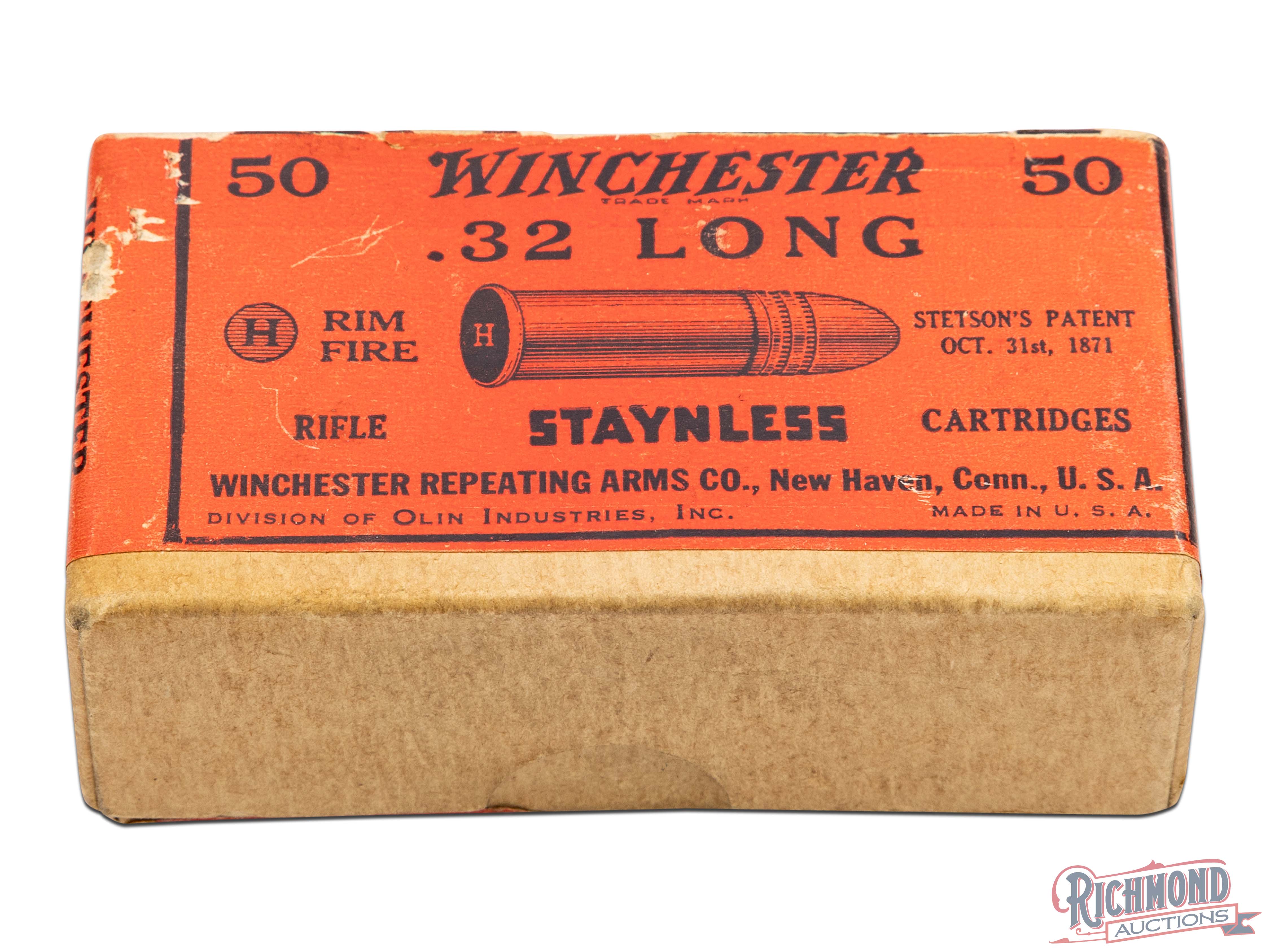 Partial Box Of Winchester .32 Long Staynless Rimfire Cartridges ...