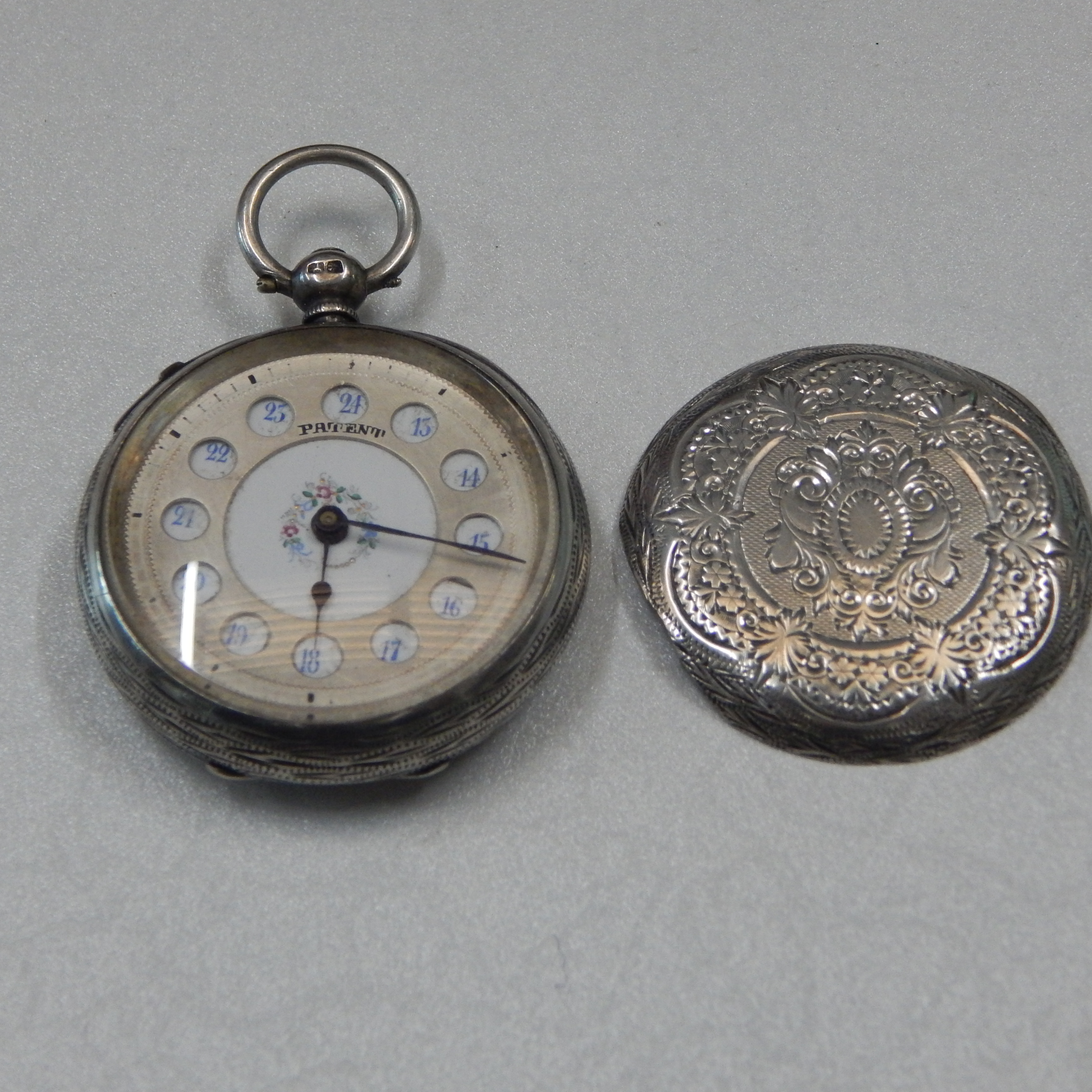 Silver Pocket Watch  + extra Silver Back — sold at auction in New Zealand for $70