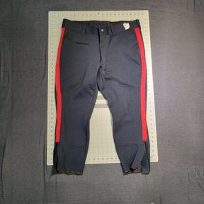 Wool Police Breeches, navy blue with 1" red stripe, 33 Waist
