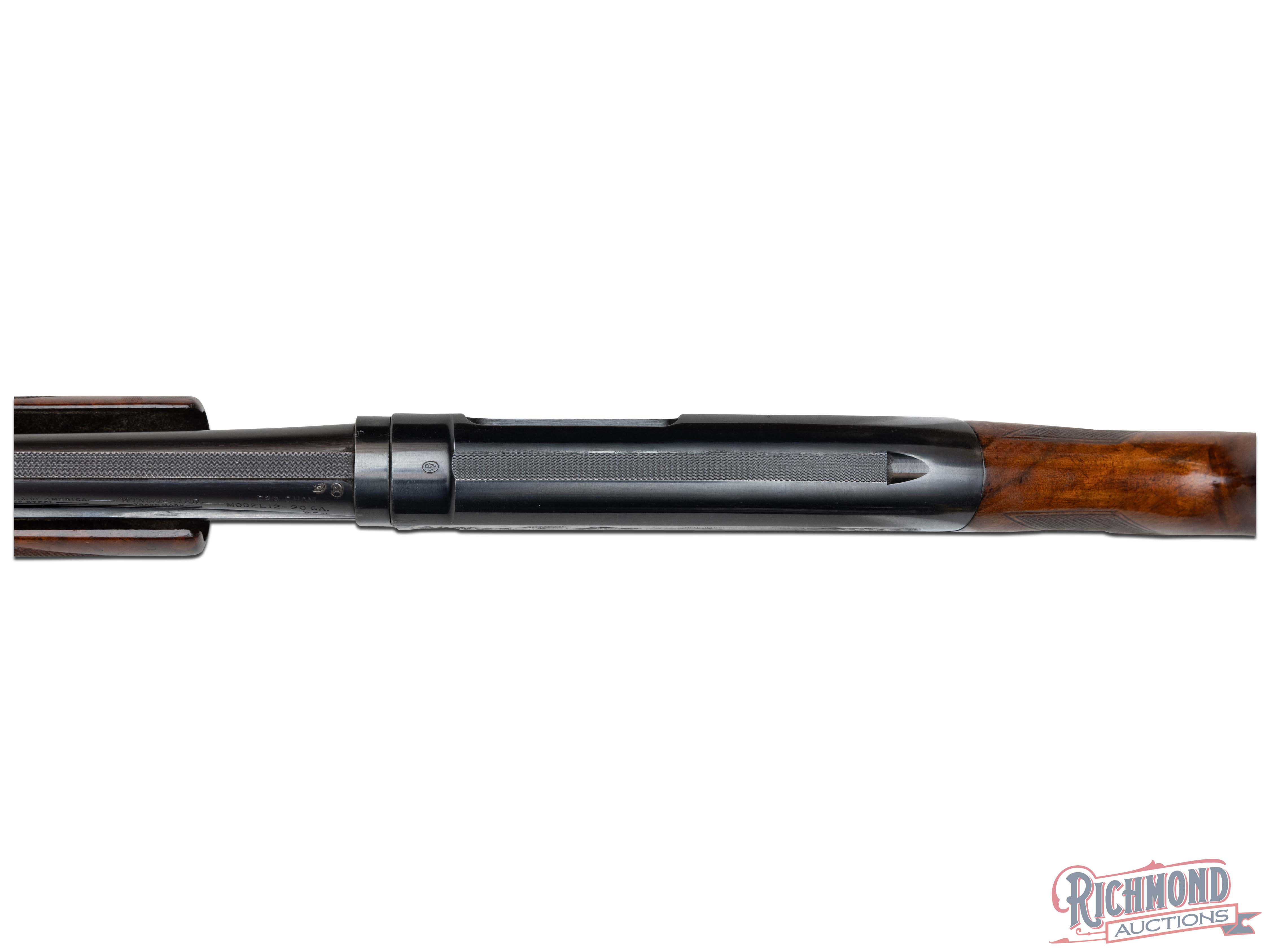 Pre-64 Engraved Winchester Model 12 Skeet Pump Shotgun With Raised ...