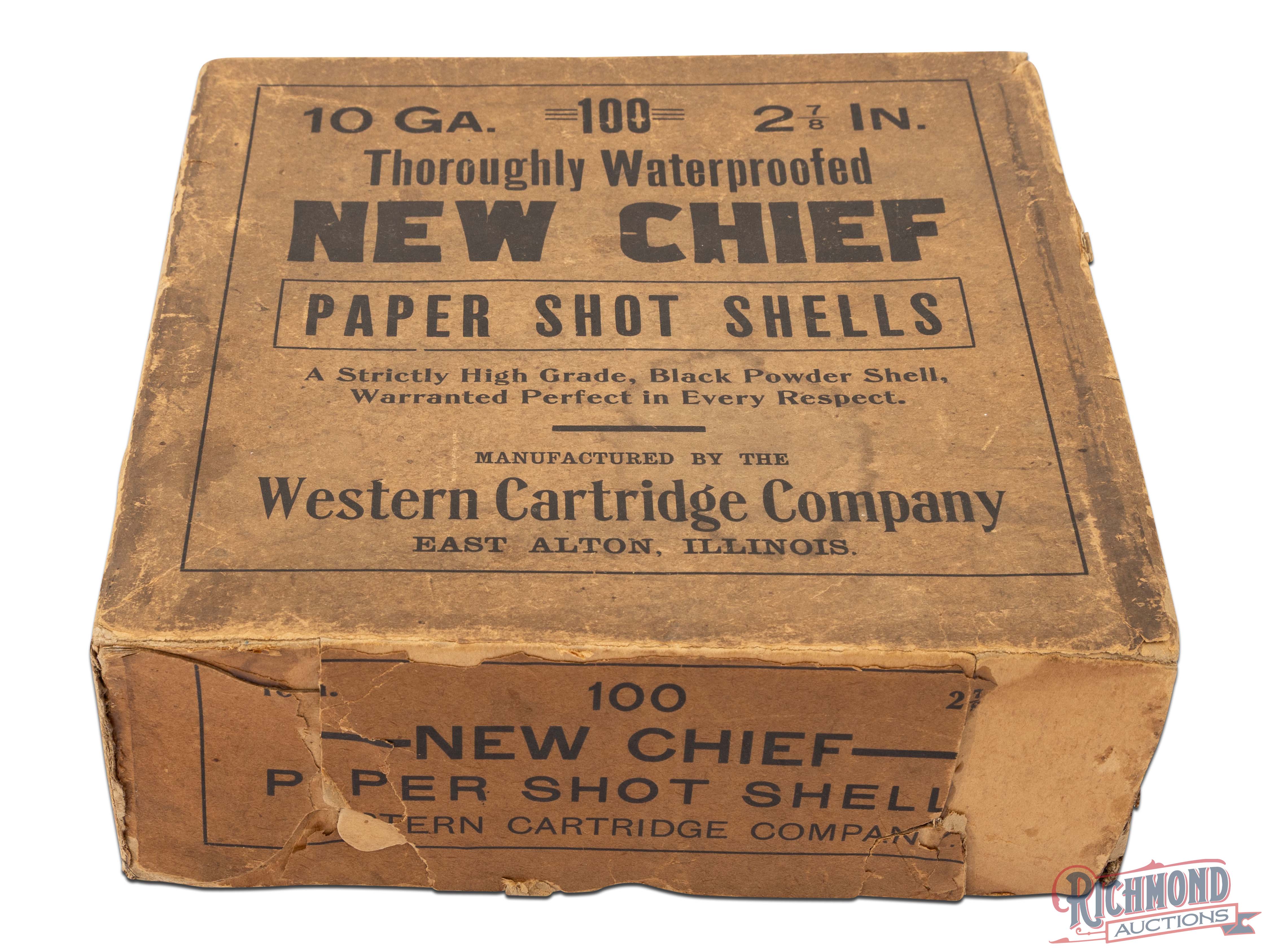 Empty Western Cartridge Company 100 Round 10 Gauge Primed New Chief ...