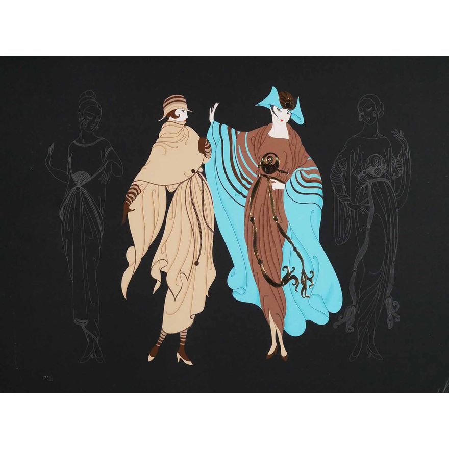 ERTE On the Avenue Embossed Serigraph