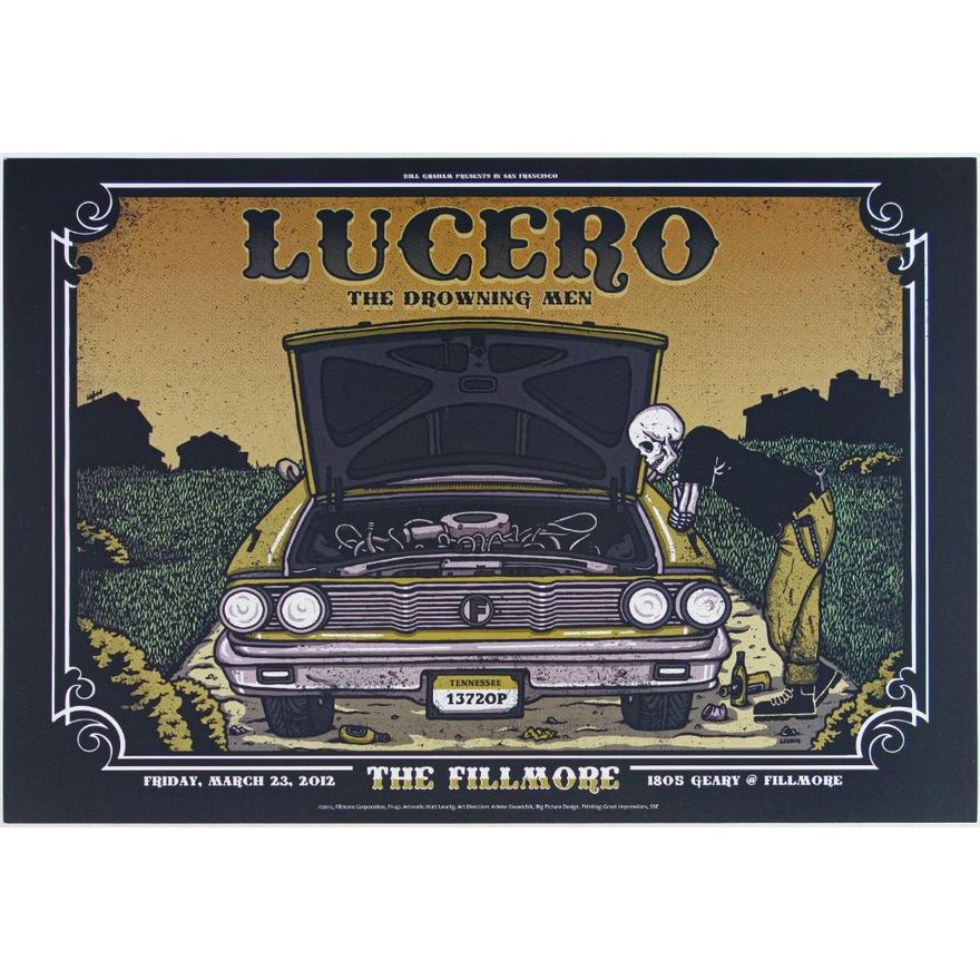 2012 NF-1147 Lucero The Fillmore Poster Near Mint 87