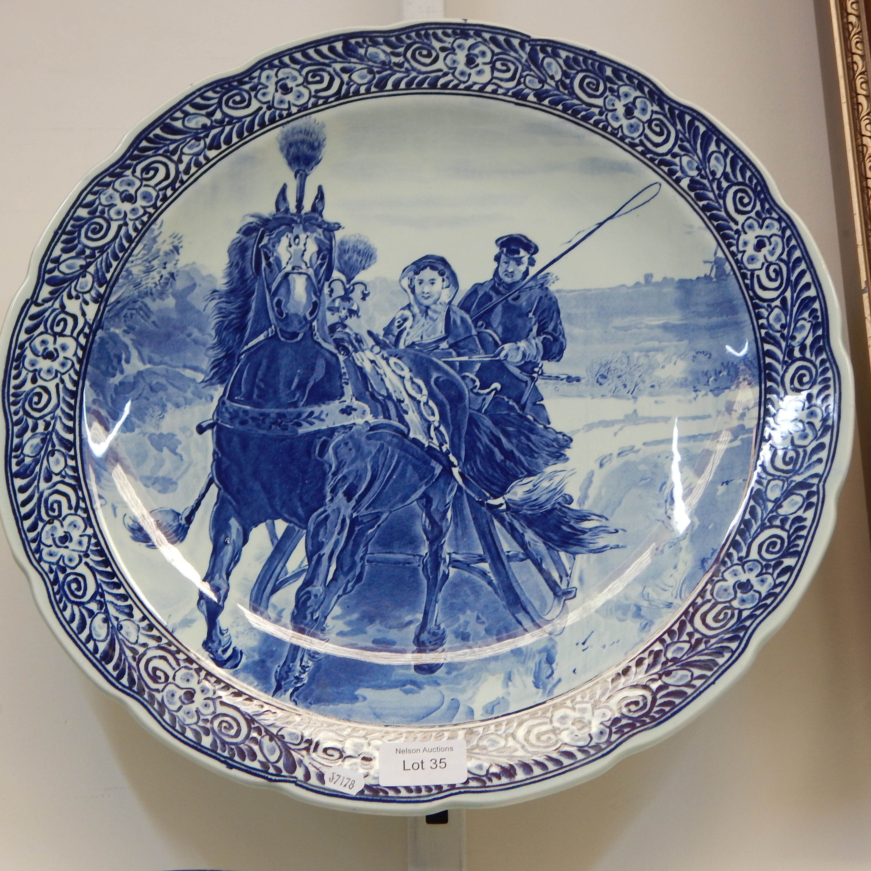 Large Royal Sphinx Delft Charger - wall hanging — NZ auction result