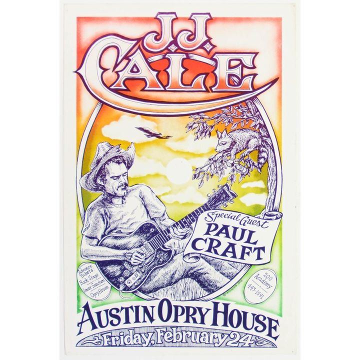 1978 J.J. Cale Paul Craft Austin Opry House Poster Excellent 71