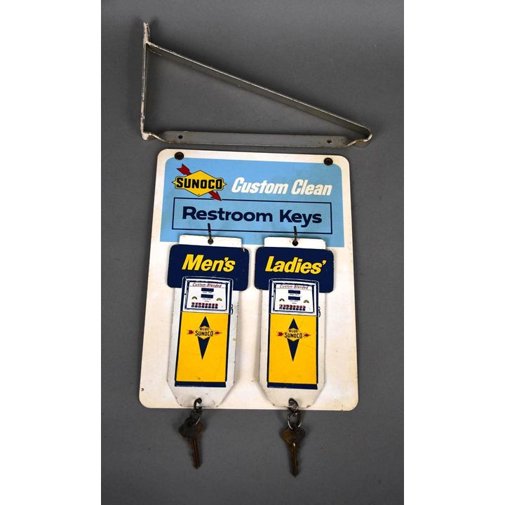 Sunoco Custom Clean Restroom Keys Holder Metal Sign (TAC)