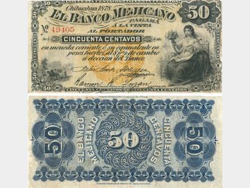 M109b – 50 Centavos Chihuahua 1878. VF