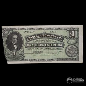 Chile, Banco de A. Edwards y Cia. 1 Libra Esterlina. 189_.