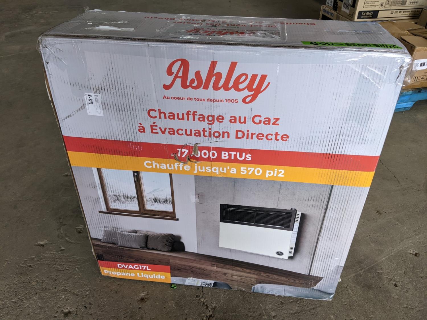 Ashley Direct Vent Propane Heater (Unused) [24HE10033-008] | Team Auctions
