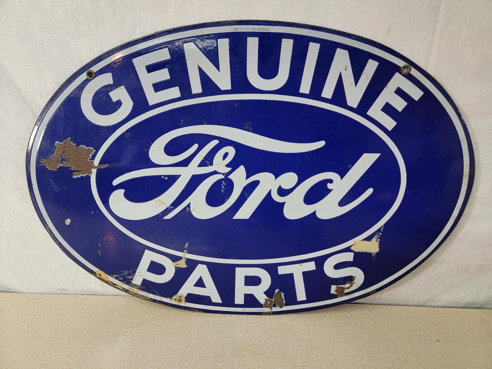 Genuine Ford Parts Porcelain Sign (TAC) | Matthews Auctions, LLC