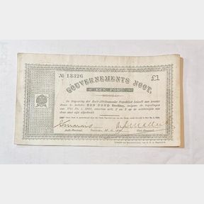 BOER WAR , ZAR Een Pond Government Banknote