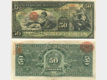 M336a – 50 Pesos El Banco de Durango 1914. F