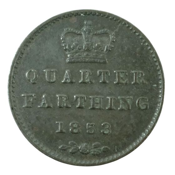 Great Britain Victoria 1853 Quarter Farthing, Very Fine