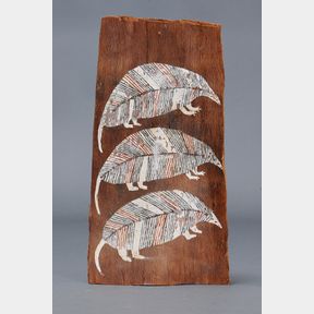 EARLY BARK PAINTING, ARTIST UNKNOWN, WEST ARNHEM LAND, NORTHERN TERRITORY