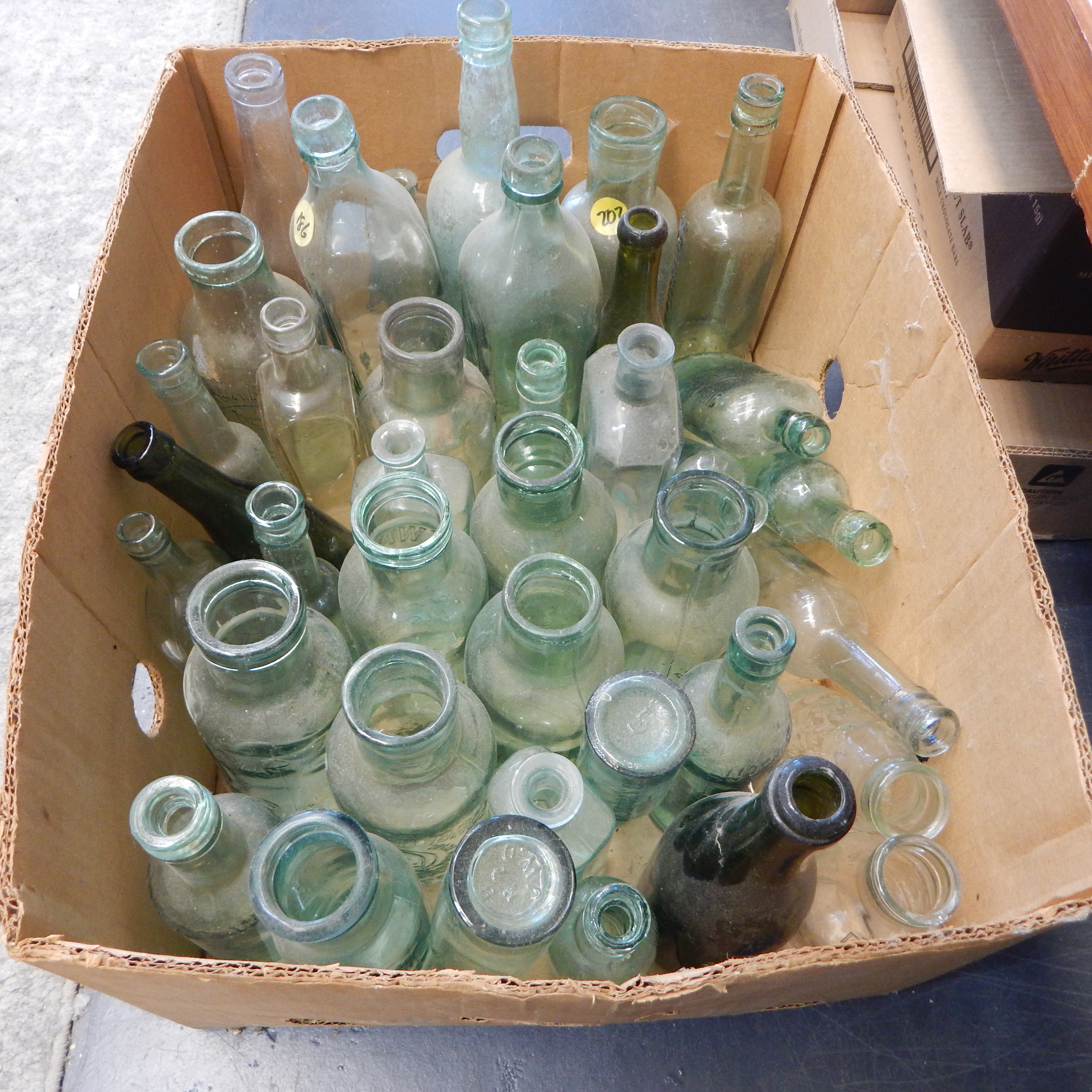 Box of Assorted Antique Bottles — sold at auction in New Zealand for $15