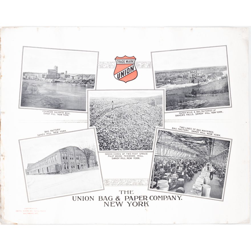 UNION BAG AND PAPER CO ADVERTISEMENT POSTER Fairhill Auction