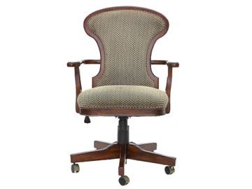 Bombay Company Mahogany Desk Chair with Hour Glass Shaped Back