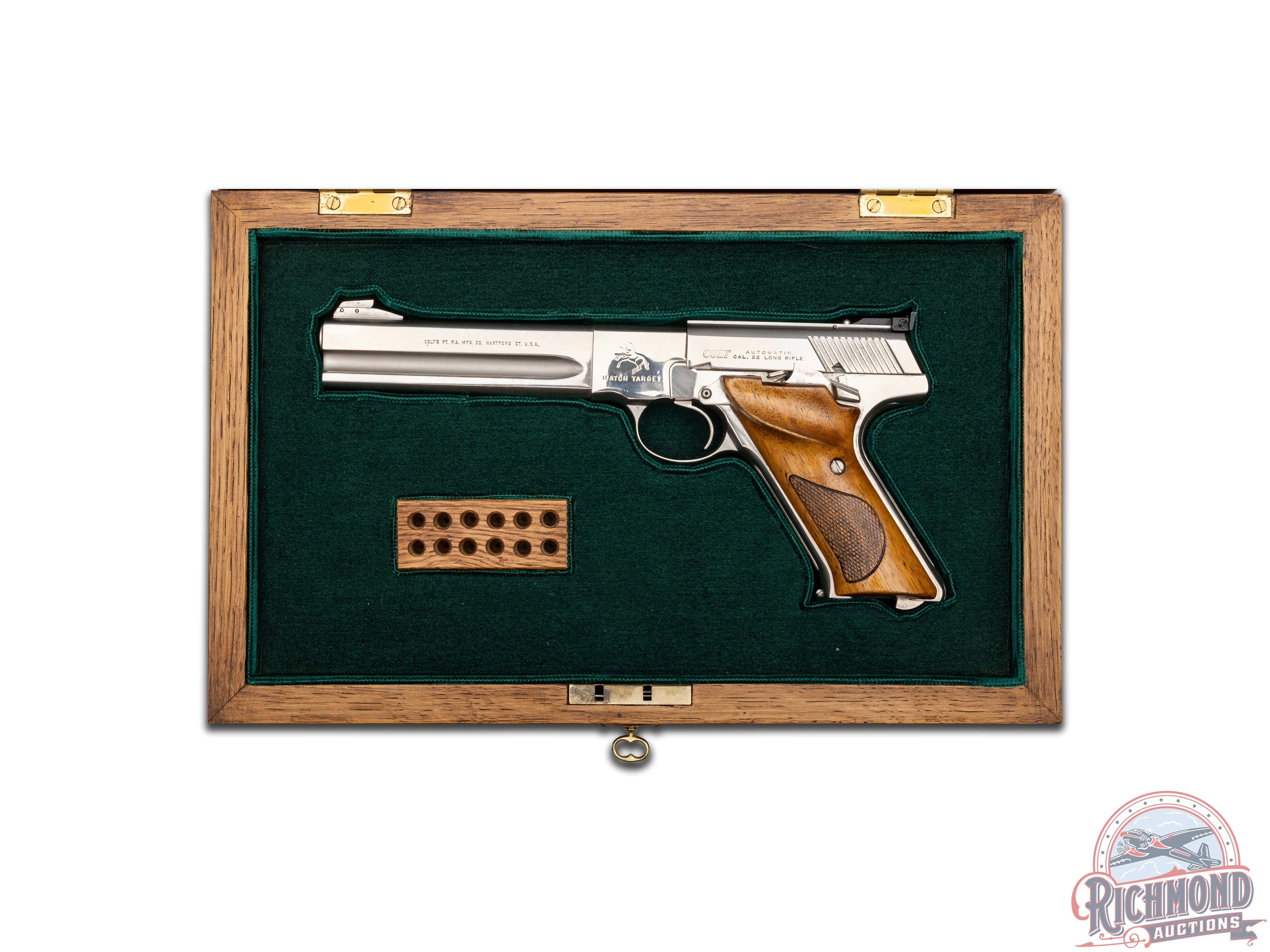 Scarce 1976 Colt Woodsman Match Target Nickel Finish .22 LR Semi