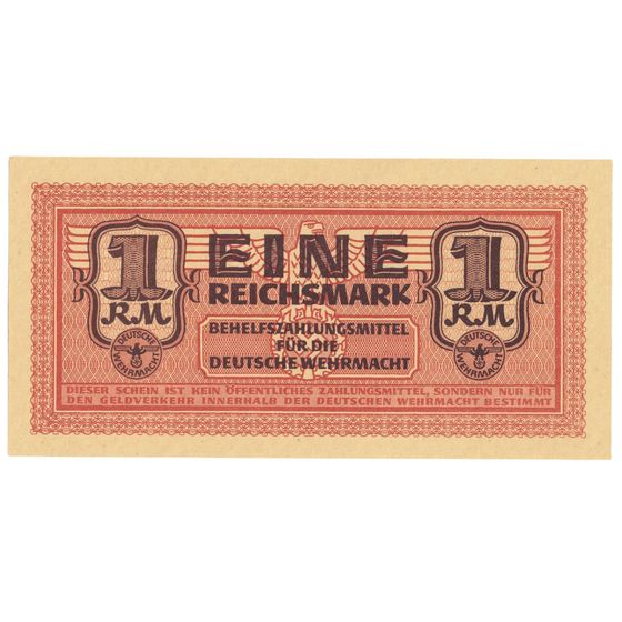 Germany Third Reich 'Auxiliary Payment' Eine (1) Mark ND (1942), Uncirculated OPQ