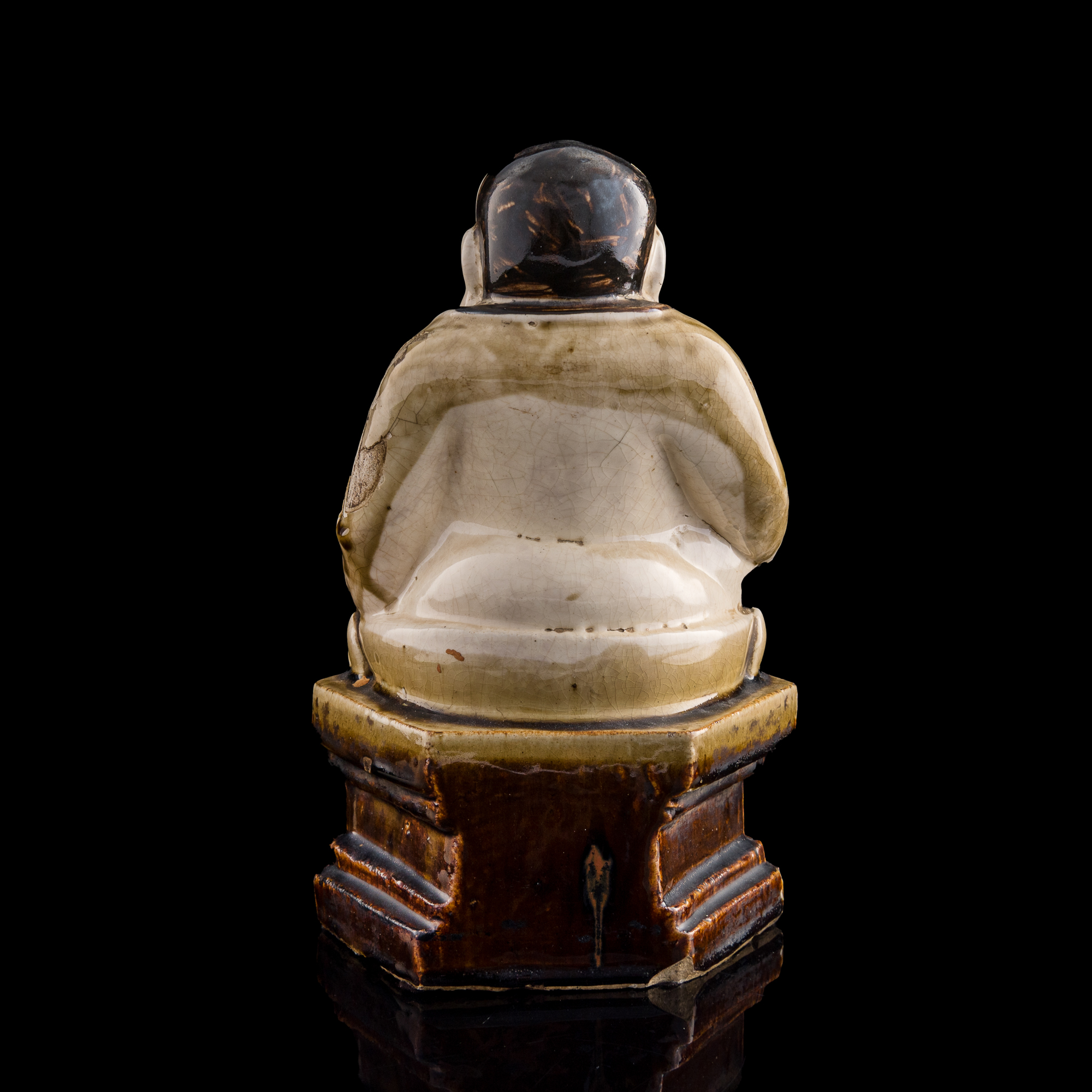 十八世紀或更早磁州窯彌勒佛A Chinese Cizhou-kiln Maitreya