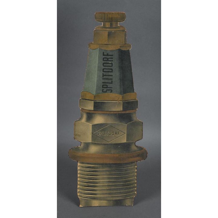 Splitdorf Spark Plug Cardboard Stand Up Sign