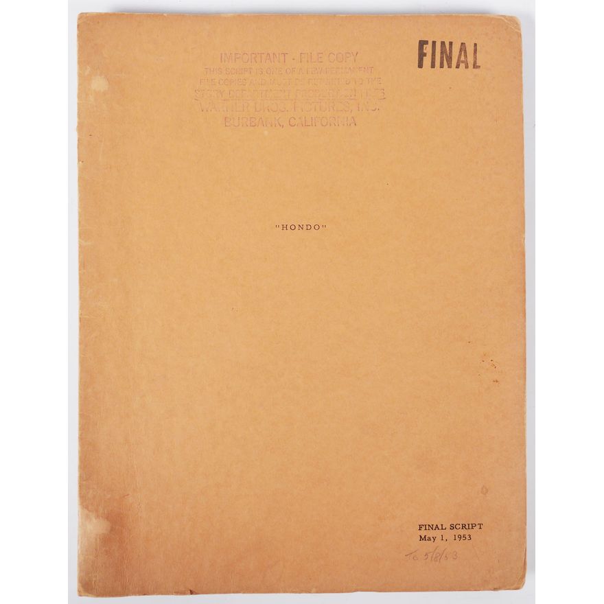 1953 John Wayne HONDO Movie Script