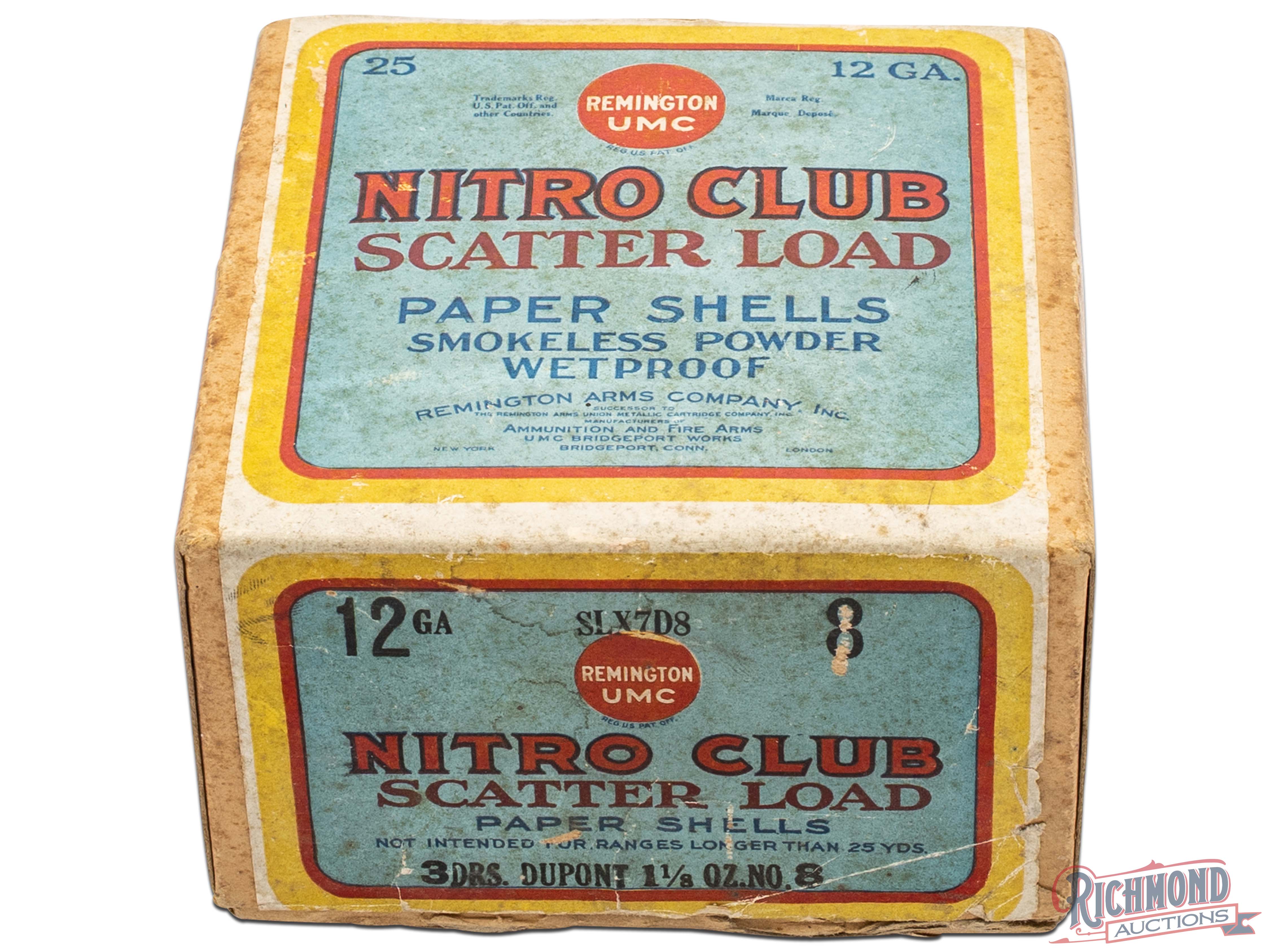 Remington UMC Nitro Club 12 Gauge Scatter Load Paper Shells Smokeless ...