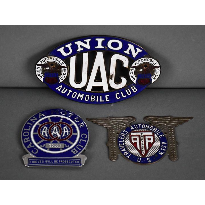 3-Different Enameled Radiator Badges