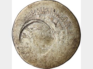 KM# SIMIL UNCAT – 2 Reales S.J.N.G/(I.P.T) sobre 1811 LVO. Huésped: AG, Contramarca: VF.