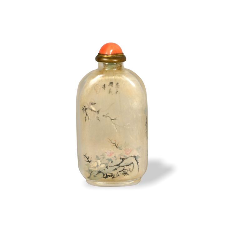 Chinese Inside-Painted Snuff Bottle, Zhou Leyuan, Late 19th Century