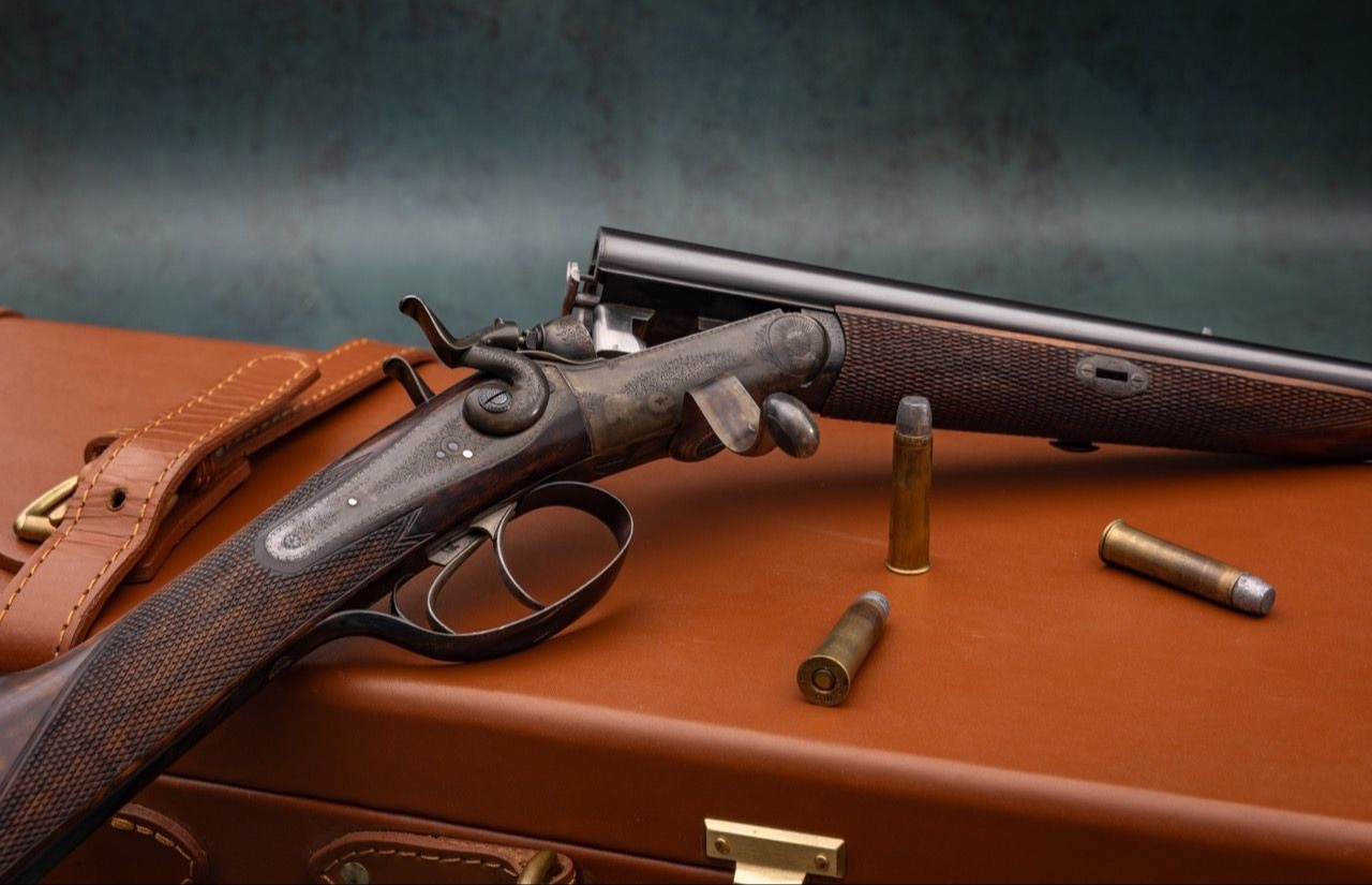 Petite Cased James Purdey Side by Side Rook Rifle in 360 Rook Caliber ...