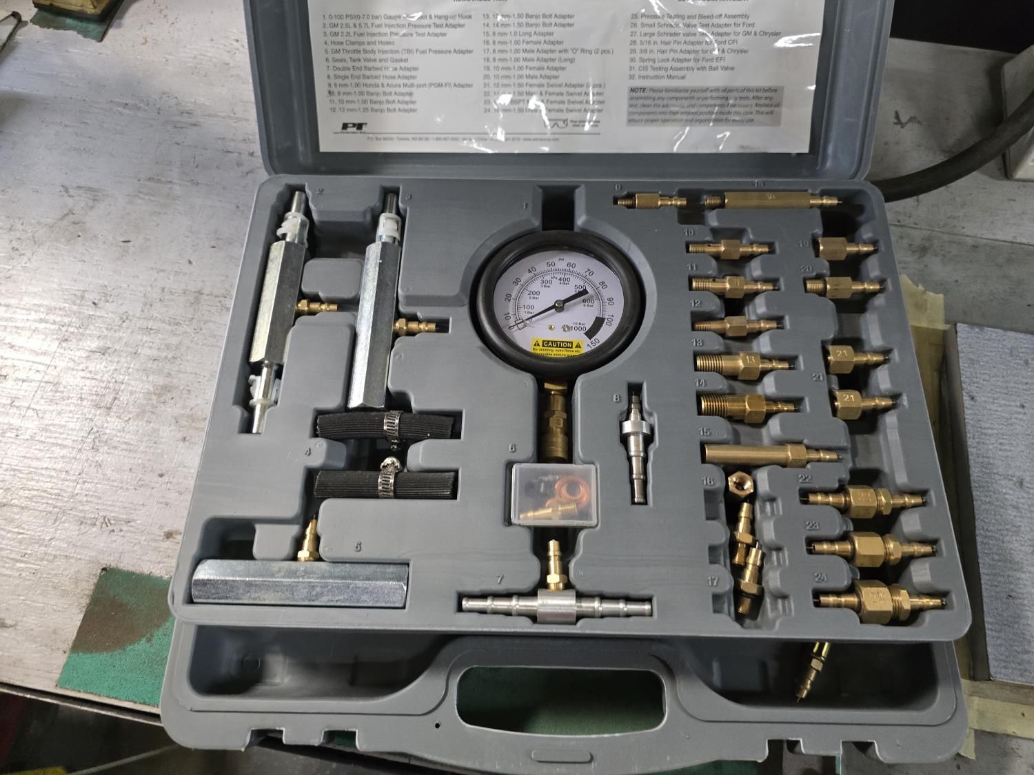 Performance Tool Master Fuel Injection Test Kit [24JH02006-252] | Team ...