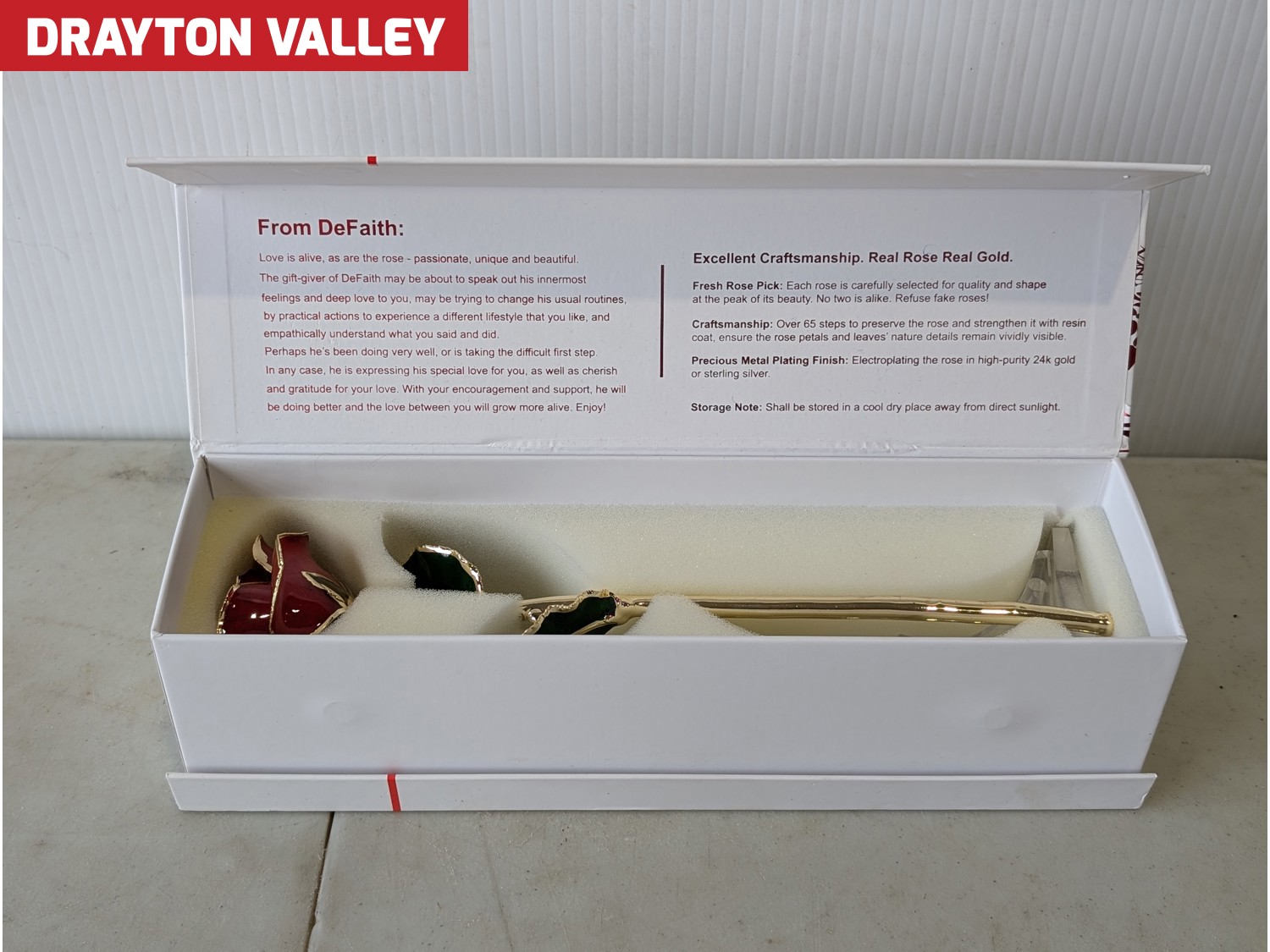 DeFaith 24K Gold Dipped Real Rose [26JC90005-055] | Team Auctions