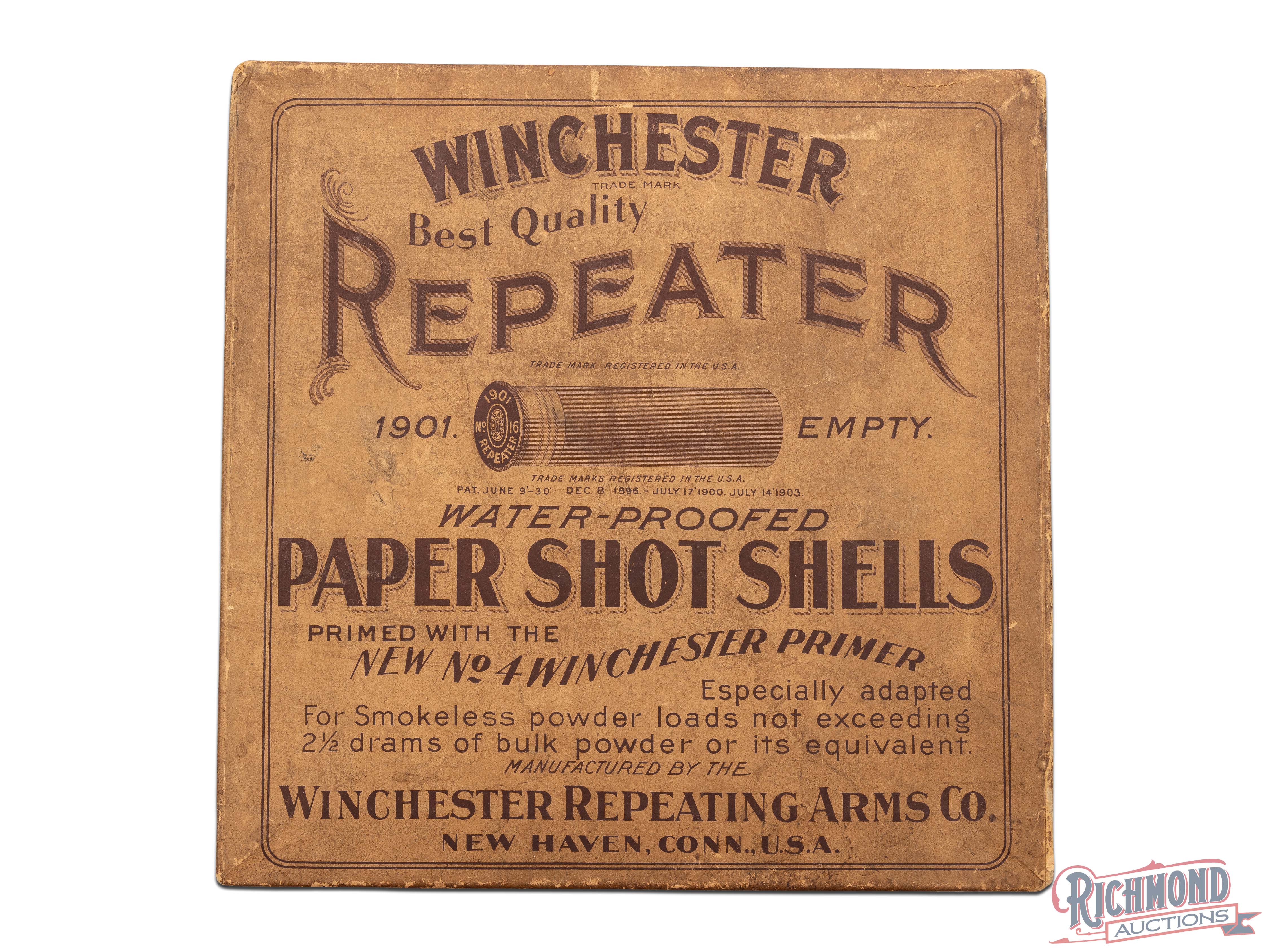 Full Box Of Winchester 16 Gauge Repeater Empty Water-Proofed Paper Shot ...