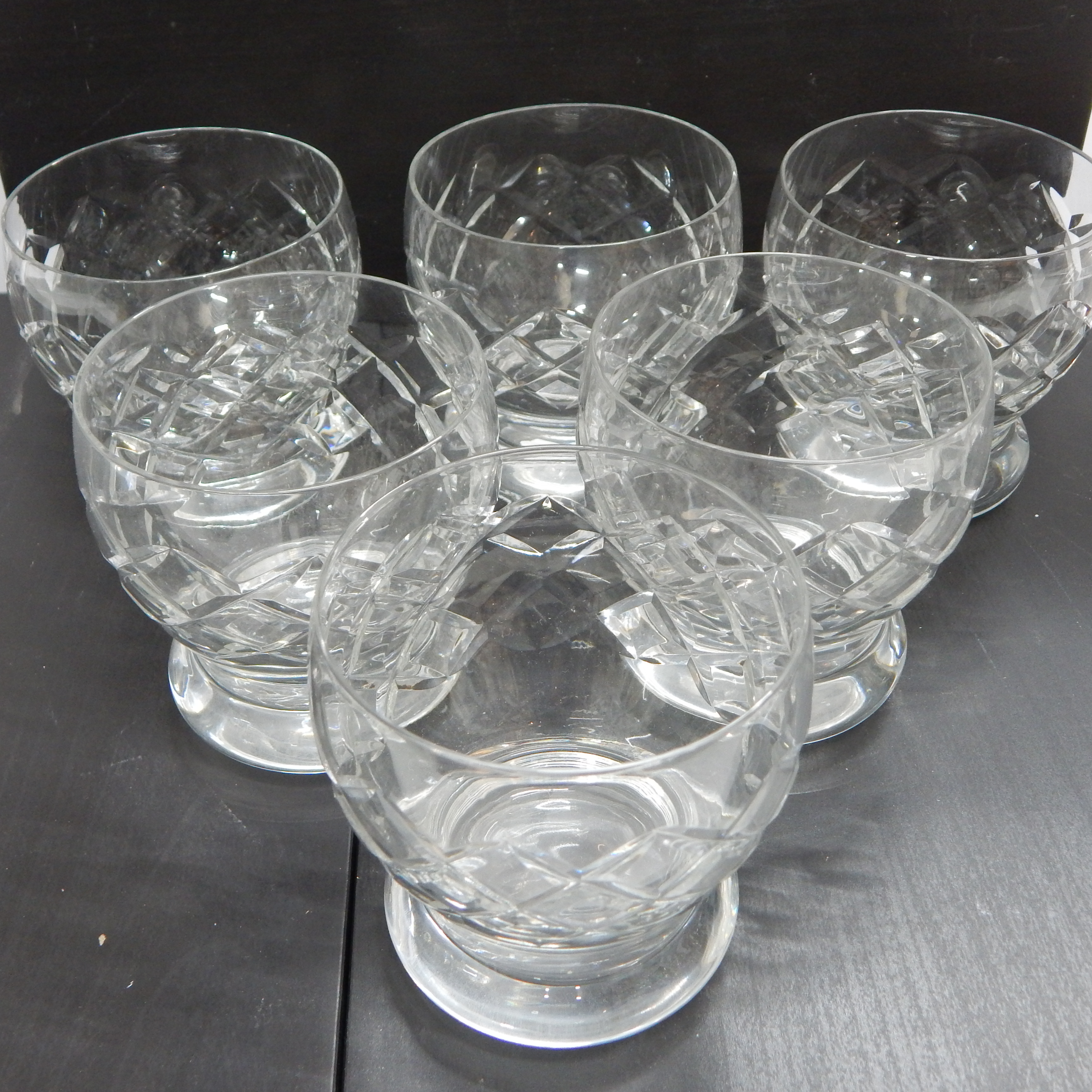 6 Webb + Corbett Crystal Whiskey Glasses — sold at auction in New Zealand for $35