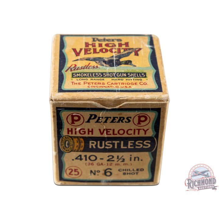 Factory Full Peters "High Velocity" One Piece Shotshell Box .410