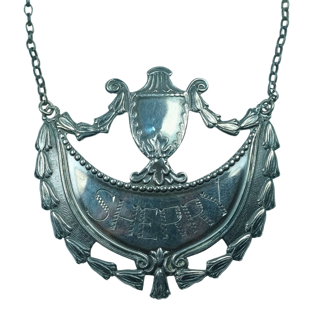 Sterling Silver (925) Sherry Decanter Label