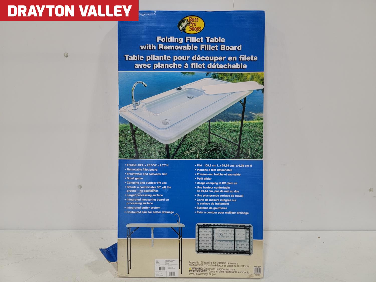 Bass Pro Shops Folding Fillet Table with Removeable Fillet Board ...