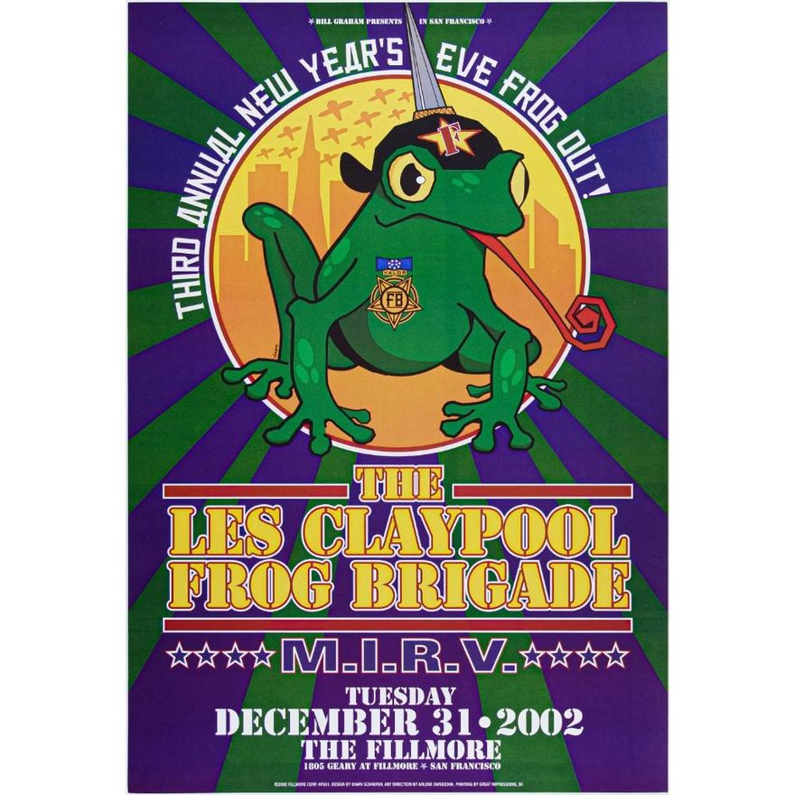 2002 NF-551 Les Claypool Frog Brigade The Fillmore Poster Near Mint 89
